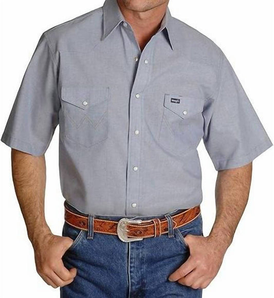 Wrangler - Cowboy Cut Western Short Sleeve Snap Work Shirt