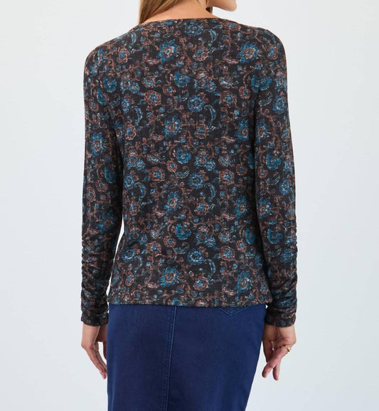 Fdj - Crest Floral Long Sleeve Top