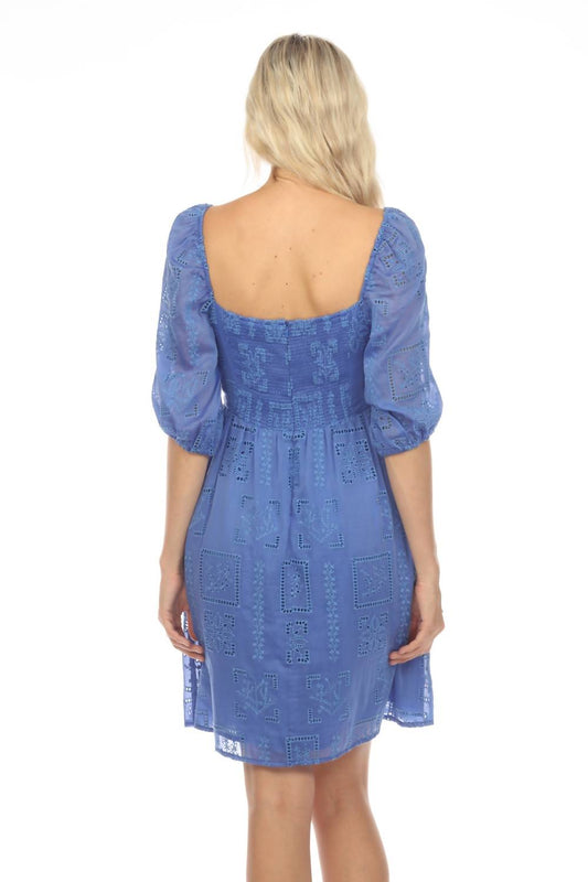 Johnny Was - Ella Eyelet Embroidered Mini Dress