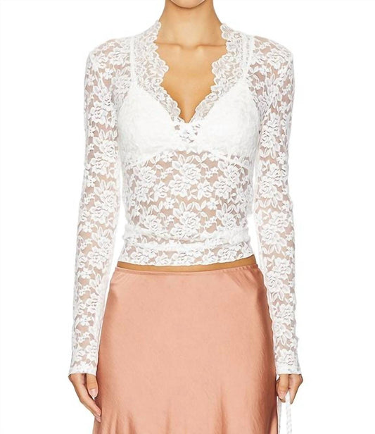 Free People - All Day Lace Long Sleeve Top