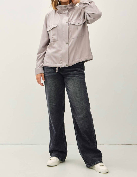 Be Cool - Cropped Utility Zipper Safari Jacket