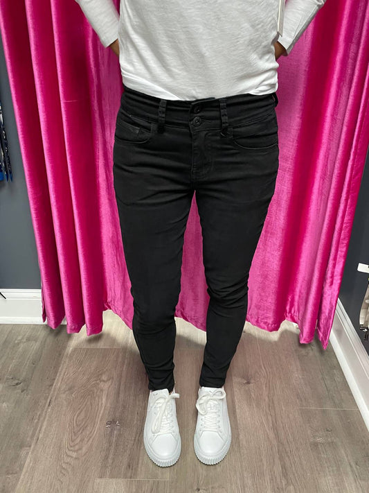 Double Button High Waisted Skinny Jean