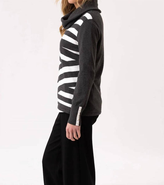 Marble - Classic Fit Cowl Neck Sweater