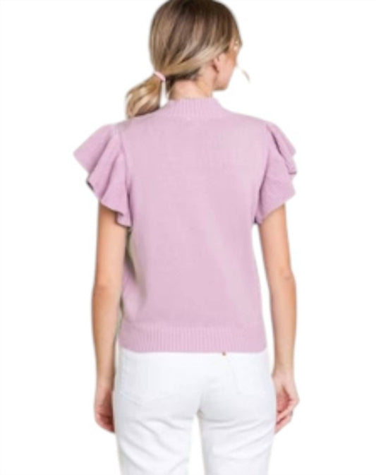 Jodifl - Kerrigan Ruffle Sleeve Knit Top