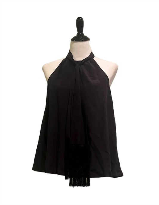 FRINGE HALTER TOP