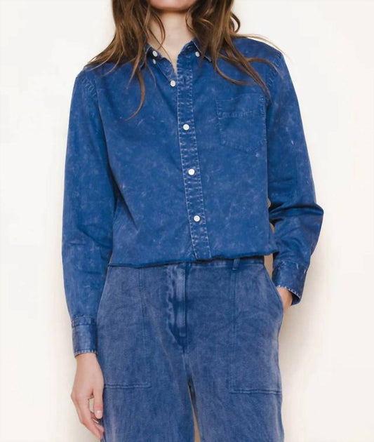 Raquel Allegra - Artist Denim Crop Shirt