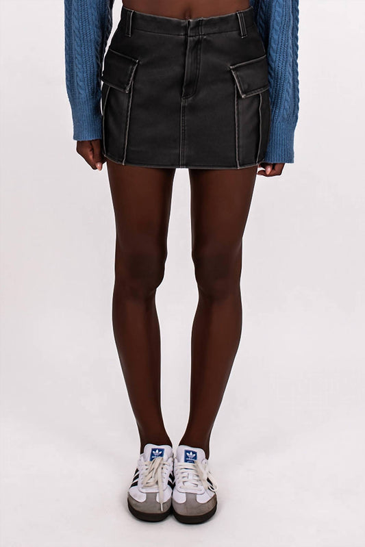 Blanknyc - Women's On Track Vegan Leather Skirt