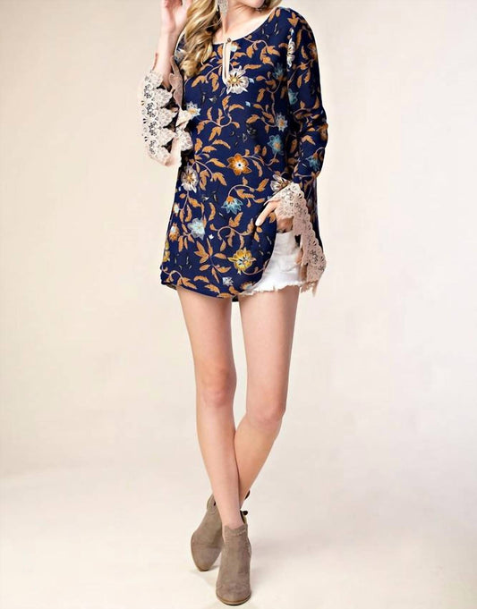 Kori - Long Sleeve Floral Tunic