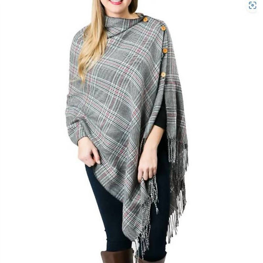 Top It Off - Glen Fringe Poncho