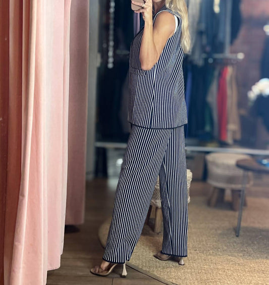 Aurora - Carly Striped Vest and Pants Set