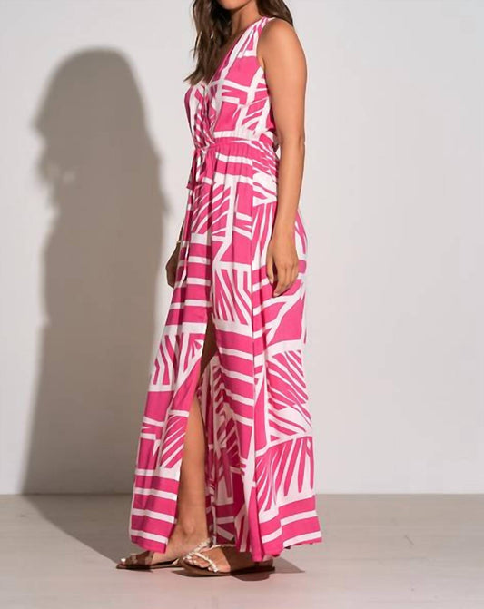 Elan - Barbados Geometric Print Maxi Dress