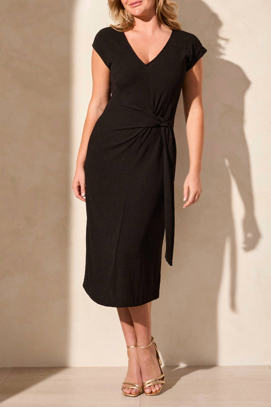 Tribal - Front Tie Midi Dress