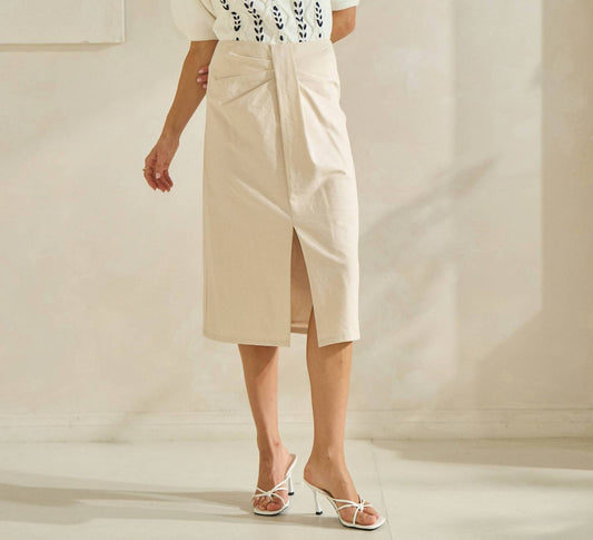 Able - Begged and Pleated Midi Skirt