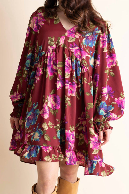 Easel - Sophia Floral Printed Mini Dress