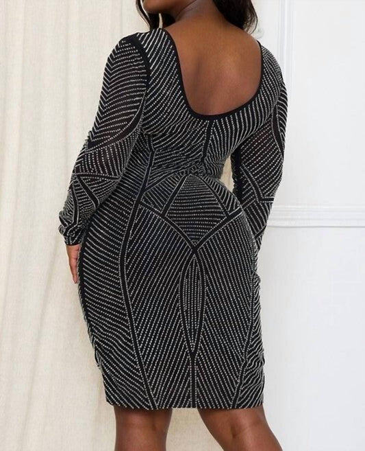 Symphony - Diamond Embellished Bodycon Dress