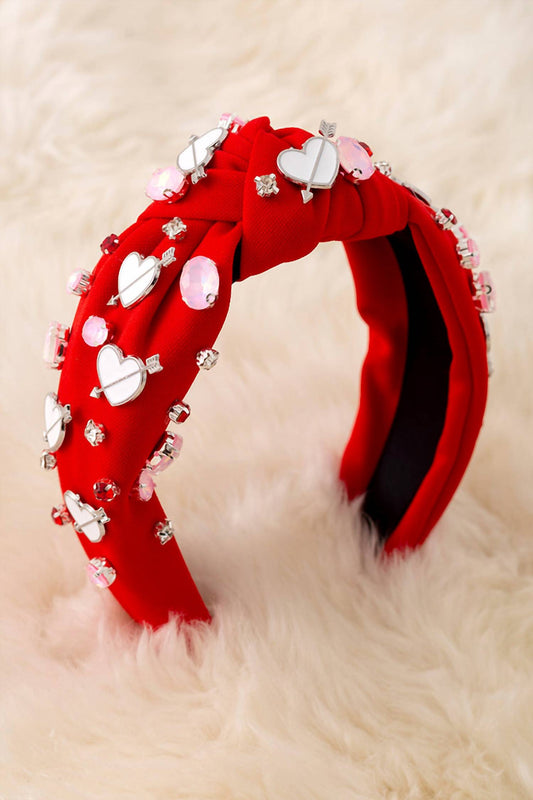 Kidscharm - Girl's Valentine’s Day Heart & Stone Headband