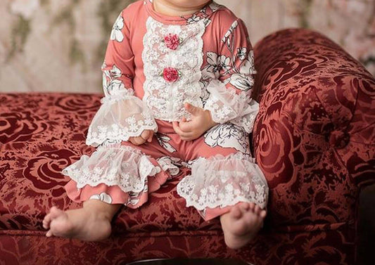 Haute Baby - Baby Girls Sweet Blush Romper