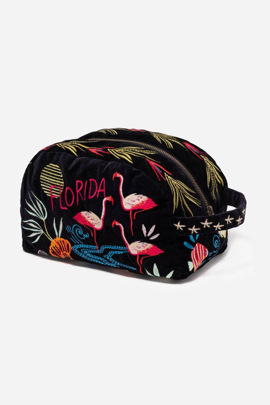 Johnny Was - Florida Cotton Velvet Makeup Bag