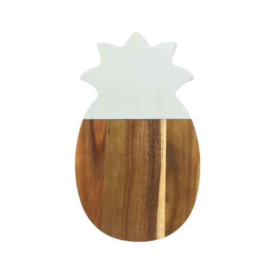 Creative Gifts International - Marble and Acacia Wood Pineapple Board