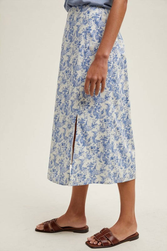 Wishlist - Floral Midi Skirt With Front Slit