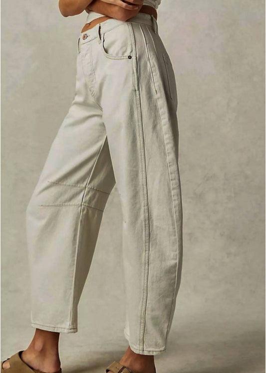 Obest - Womens' Mid Rise Barrel Jeans