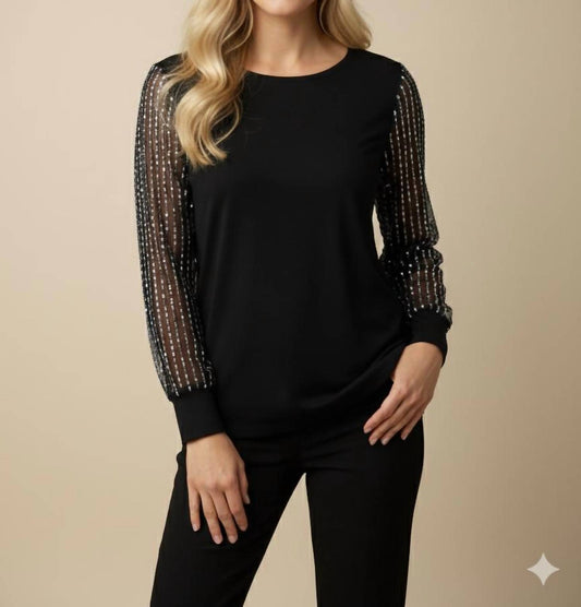 Joseph Ribkoff - Joseph Ribkoff Puff Sleeve Asymetrical Tunic