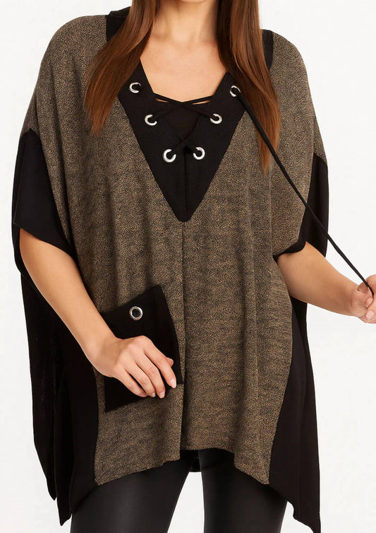 Angel Apparel - V-neck Tie Up Poncho