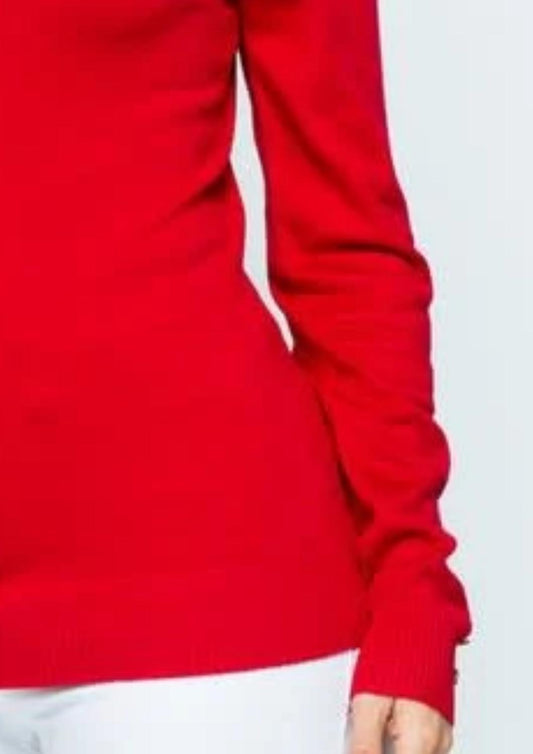 Cielo - Button Shoulder & Sleeve Sweater