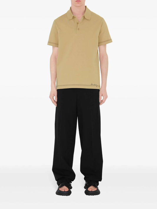 Burberry - Cotton Signature Embroidery Polo Shirt
