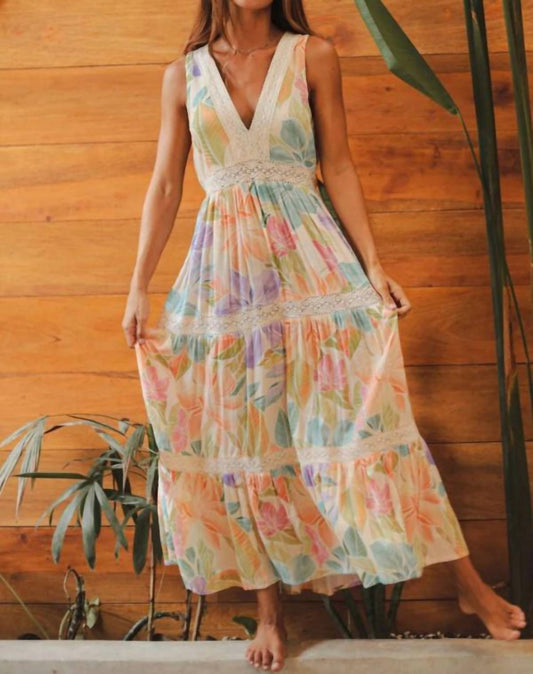 Mint - Women's Glowing Bloom Maxi Dress