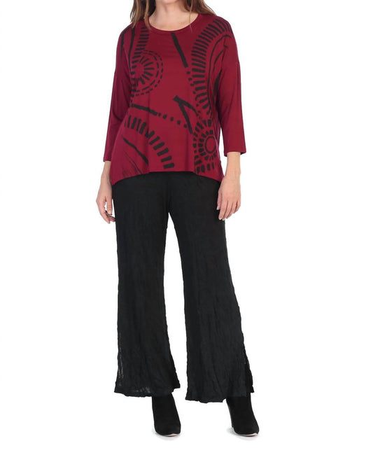 Jess & Jane - Women's Travel Modal Print Top