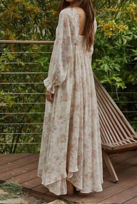 By Together - Chiffon Floral Flare Maxi Dress