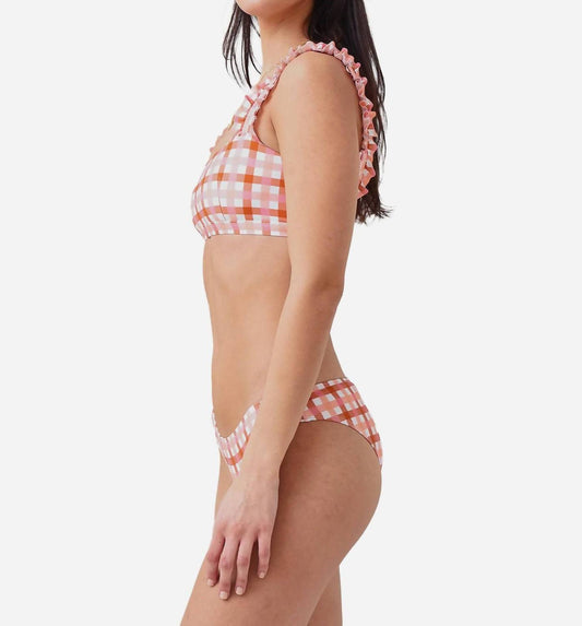 Ephemera - Women's Gingham Ruffle Bikini Top