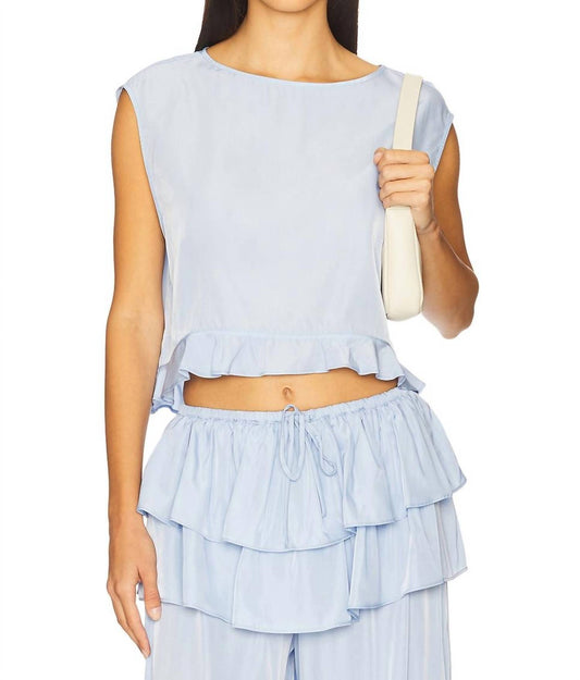 We Wore What - Boat Neck Ruffle Top