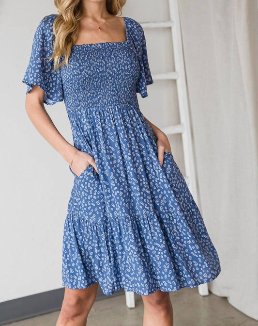 Heyson - Smocked Ditsy Floral Dress