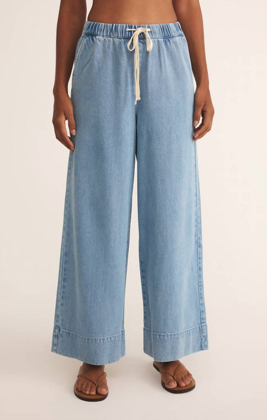 Z Supply - Women's Twill Drawstring Wide Leg Pants