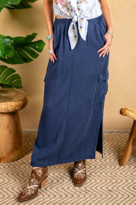 Paparazzi - Tencel Slub Cargo Skirt