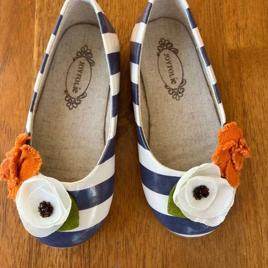 Joyfolie - Girl's Pumpkin Striped Skimmers Shoes