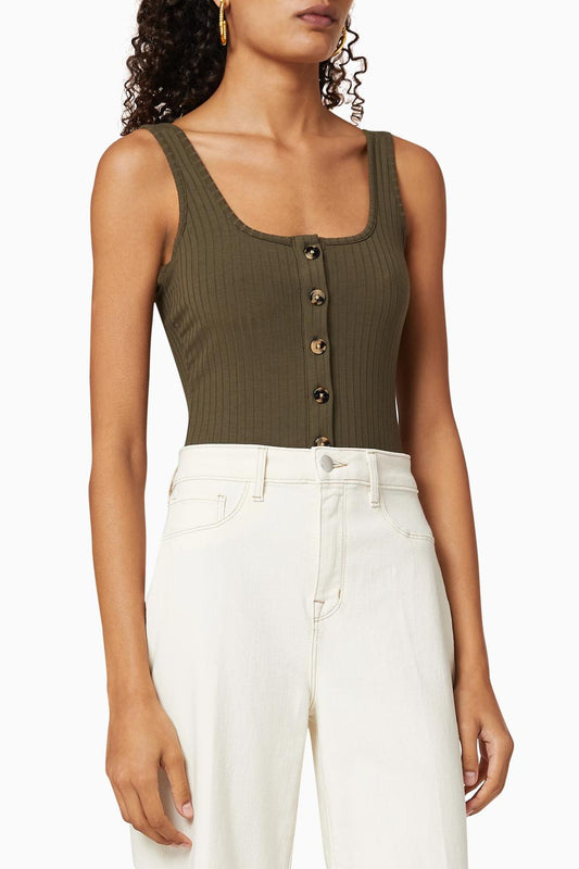 Good American - Button Front Bodysuit