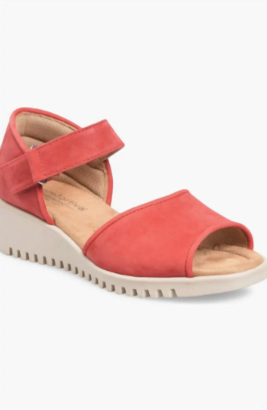 Sofft - Women's Daniella Brushed Italian Leather Peep Toe Wedge Sandals