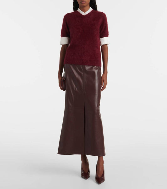 Dorothee Schumacher - Sleek Statement Leather Midi Skirt