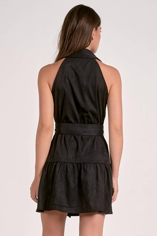 Elan - Button Front Sleeveless Mini Dress
