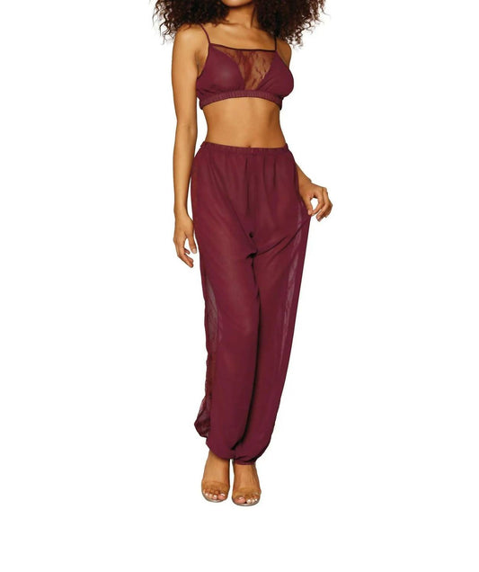 Dreamgirl - Chiffon and Lace Pajama Set