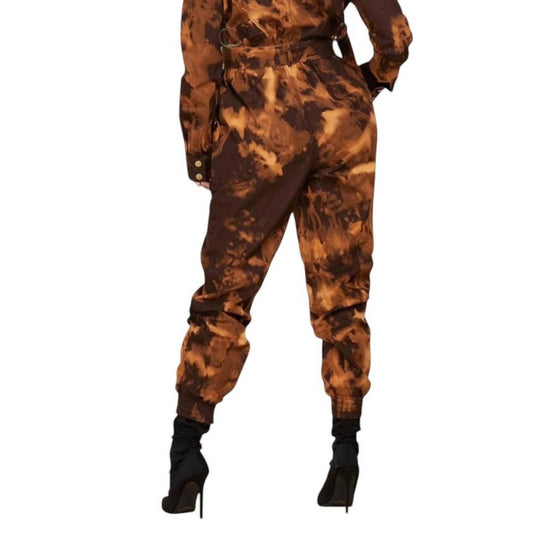 L'Atiste - Fierce Sepia Denim Tye Dye Jumpsuit
