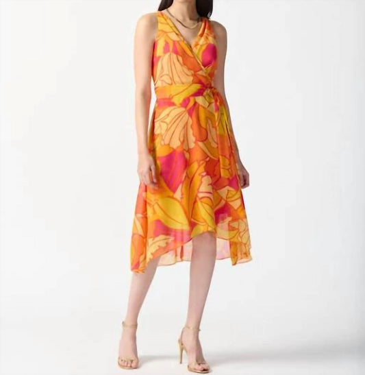 Joseph Ribkoff - Tropical Print Wrap Dress