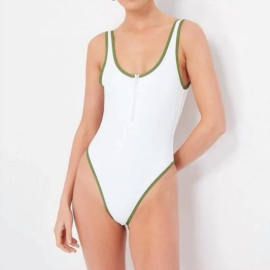 We Wore What - Zip Front Swim One Piece