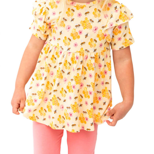 Laree + Co. - Girls Bellagrace Bamboo Short Sleeve Tunic Legging Set