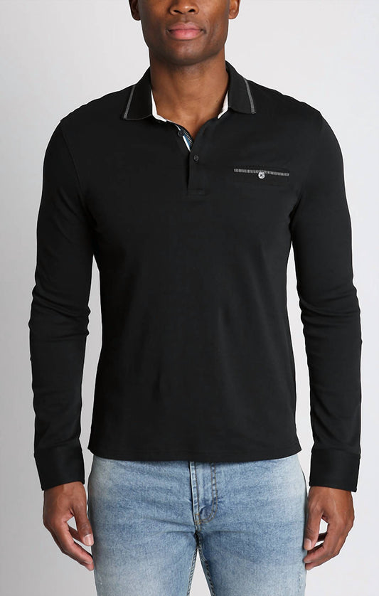 Jachs New York - Luxe Cotton Long Sleeve Polo Shirt