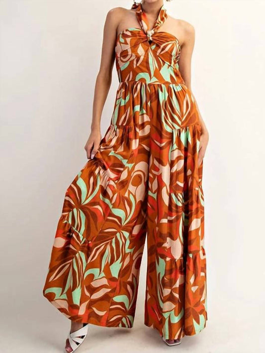 Ee:Some - Ginger Halter Jumpsuit