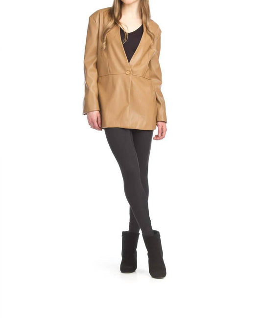 Papillon - Faux Leather Blazer